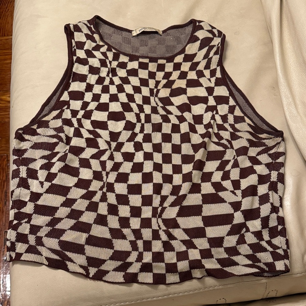 Paloma wool enya checkered top